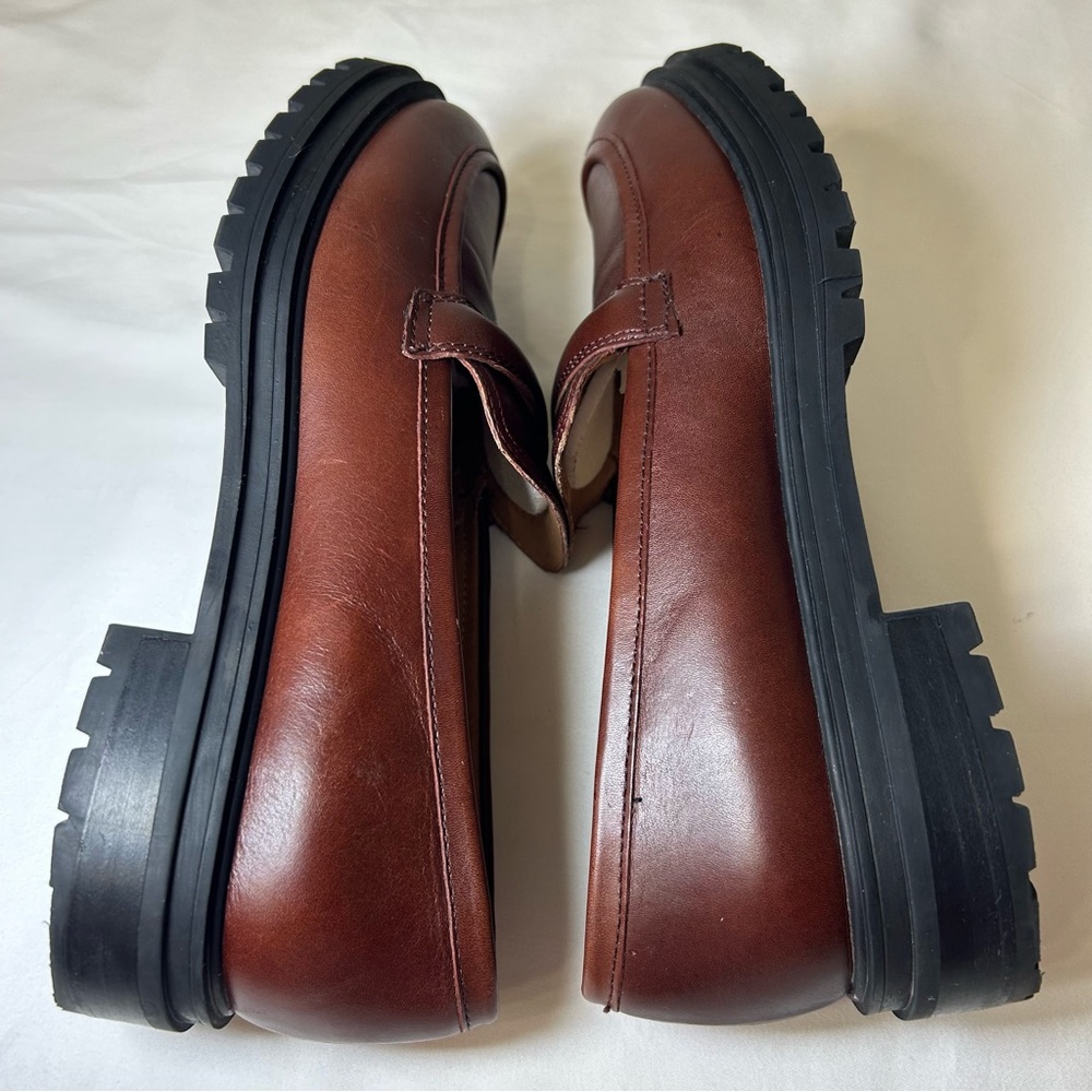Madewell Brown Leather Penny Loafers - Picture 9 of 12